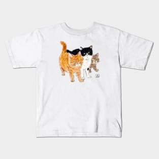 3 cute cats Kids T-Shirt